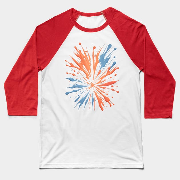 SPLASH DESIGN Baseball T-Shirt by HTA DESIGNS